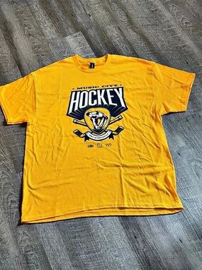 2026/27 Nashville Predators Music City Hockey Season Tour Yellow Graphic Tee